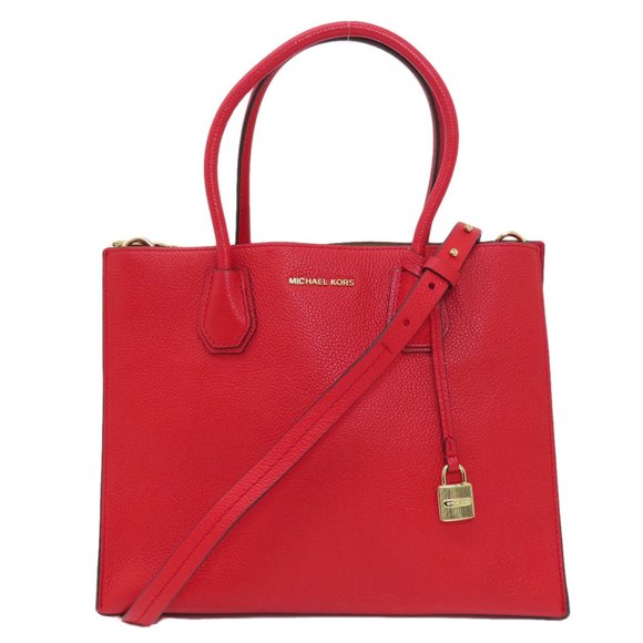 Michael Kors Mercer Red Leather handbag - Picture 1 of 10